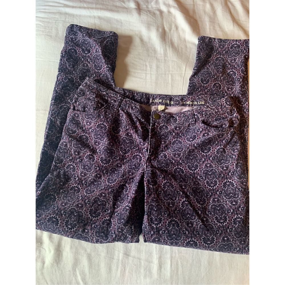 Lands’ End floral corduroys